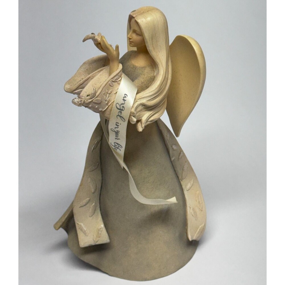 Enesco Foundations Angel in Your Life Figurine Karen Hahn Dove Resin 9.25" 40587